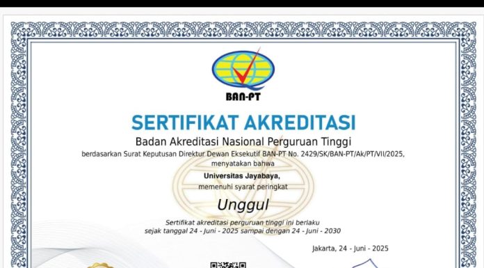 Universitas Jayabaya Raih Akreditasi Unggul dari BAN-PT