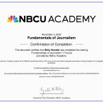 Sertifikasi “Fundamentals of Journalism” dari NBCU Academy yang telah Diselesaikan oleh Mahasiswa FIKOM Jayabaya