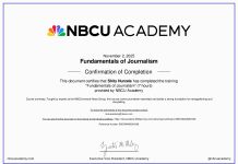 Sertifikasi “Fundamentals of Journalism” dari NBCU Academy yang telah Diselesaikan oleh Mahasiswa FIKOM Jayabaya