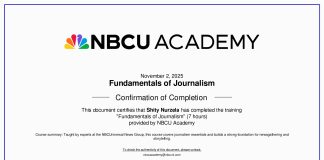Sertifikasi “Fundamentals of Journalism” dari NBCU Academy yang telah Diselesaikan oleh Mahasiswa FIKOM Jayabaya