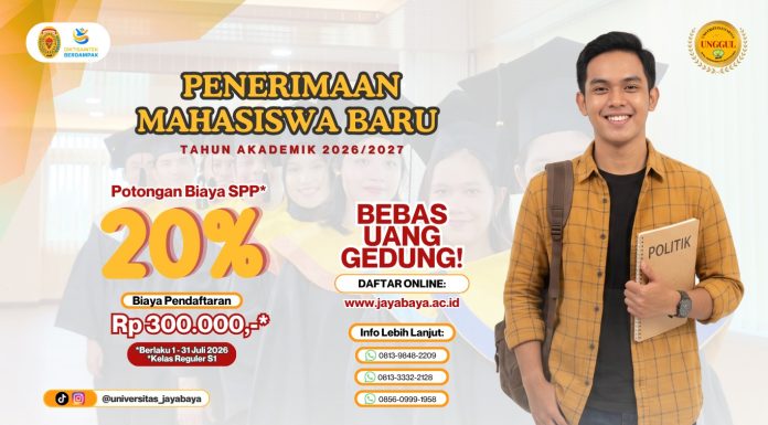 Penerimaan Mahasiswa Baru Jayabaya Bulan Juli 2026, Dapatkan Potongan SPP 20%